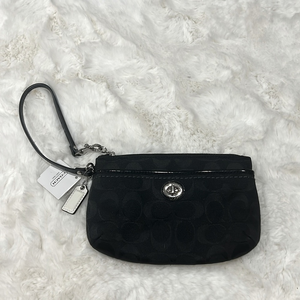 Coach Black Wristlet NWT